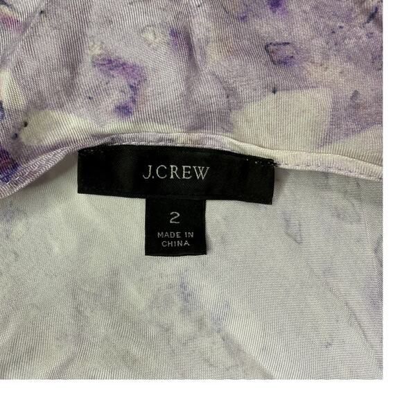 J. Crew Lavender Field Flora Obscura X Cupro Silk Blend Slip Midi Dress 2 Purple - Picture 9 of 15
